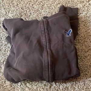 brown american eagle hoodie